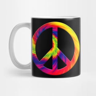 Tie Dyɛ Peace Symbol Mug